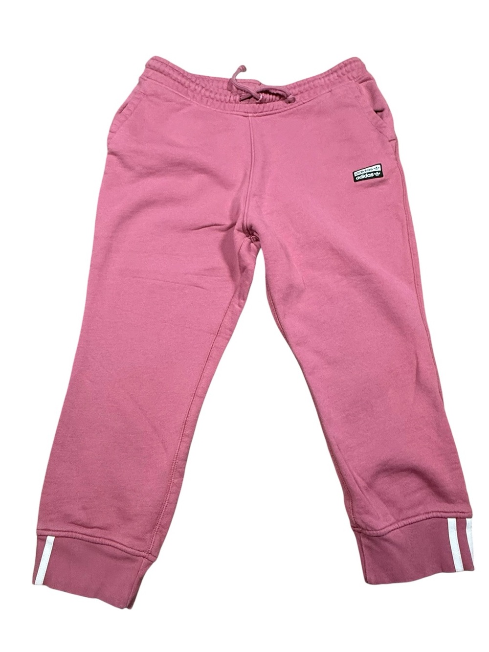 Adidas Originals R.Y.V. Vocal Cropped Joggers Pink Womenโs Large